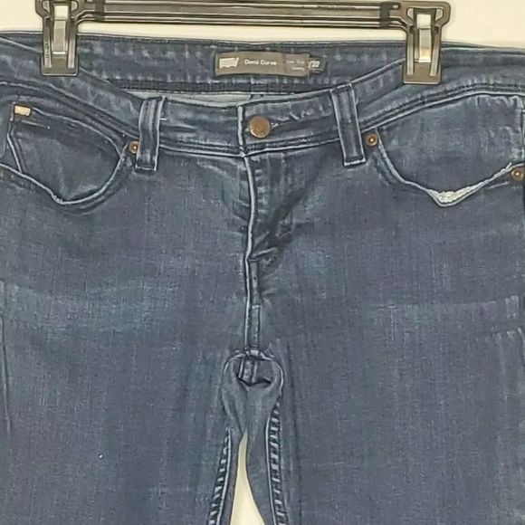 Levi's Women's Demi-Curve Low Rise Skinny Dark Wash Blue Jeans Size 11 - Picture 2 of 11